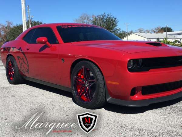 M3259 Gloss Black Red Milled/Red Inner in Red Dodge Challenger