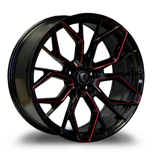 M1004 G.BLACK/RED MILLED | Marquee Wheels