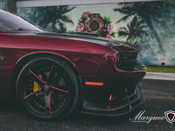 Dodge Challenger with M3226 Gloss Black Red Milled